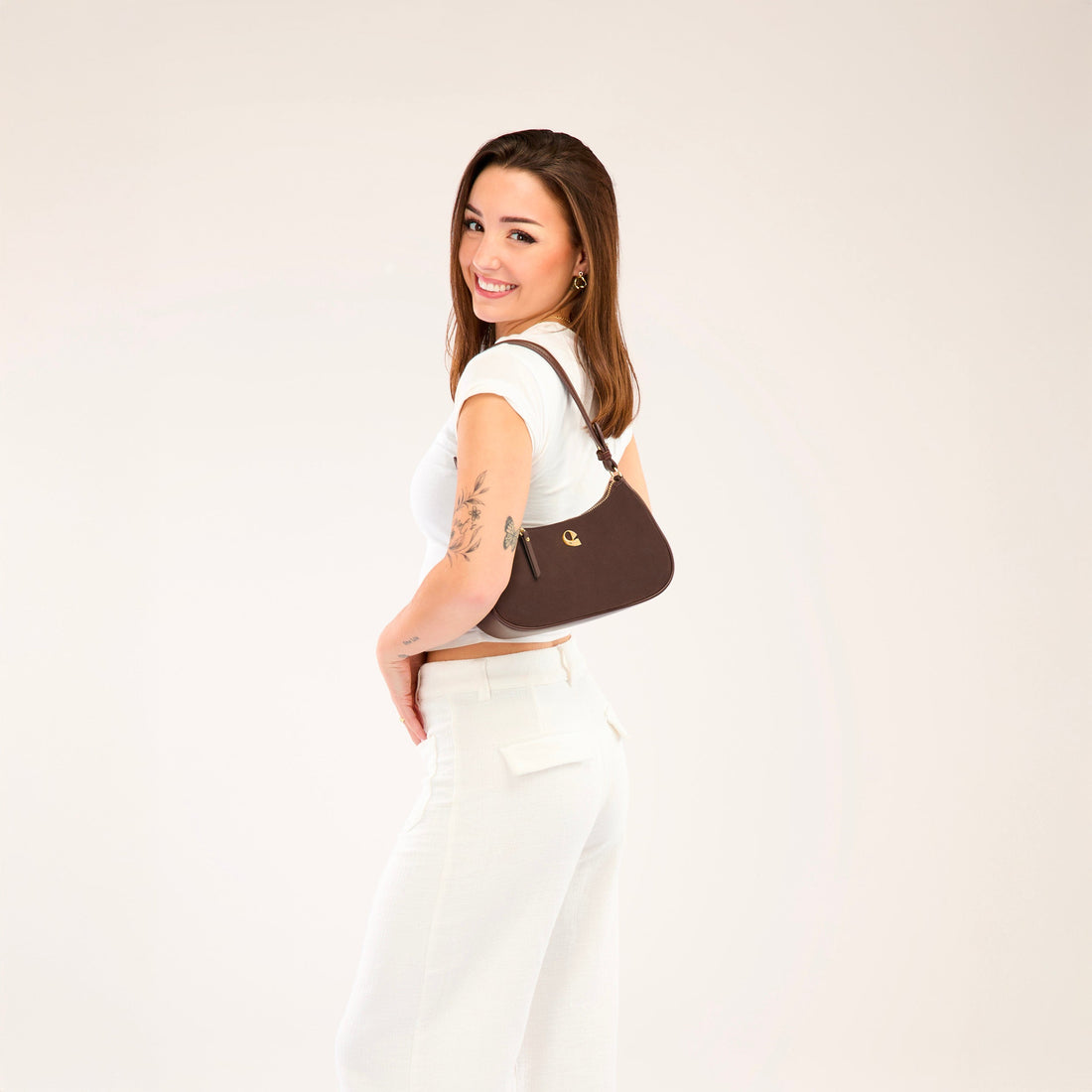 Sac Lune - suede chocolat